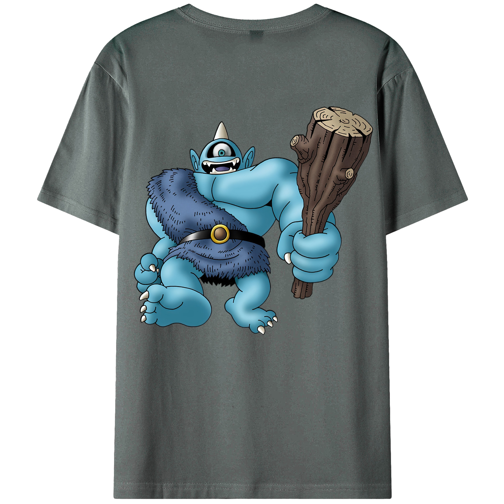 （画像用） ドラゴンクエスト Doragon Kuesuto Dragon Quest 綿100％ メンズ半袖Tシャツ（バックプリント） 通気性